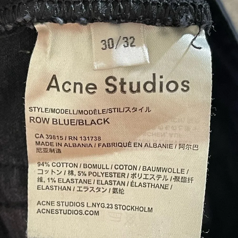 Acne Men's Deep Blue Skinny Jeans